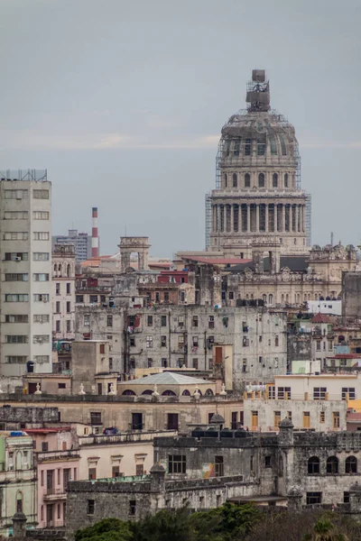 Panorama Havany Národním Capitol Kuba — Stock fotografie