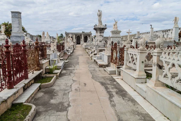 Groby Cmentarzu Cementerio Reina Cienfuegos Kubie Cemtery Został Zniszczony Przez — Zdjęcie stockowe