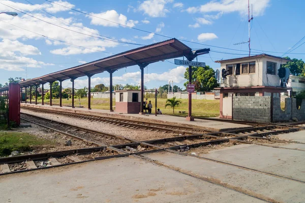 Guantanamo Cuba Feb 2016 Piattaforma Della Stazione Ferroviaria Guantanamo Cuba — Foto Stock