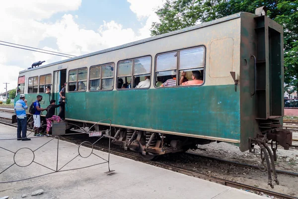 Las Tunas Cuba Jan 2016 Vista Trem Las Tunas — Fotografia de Stock