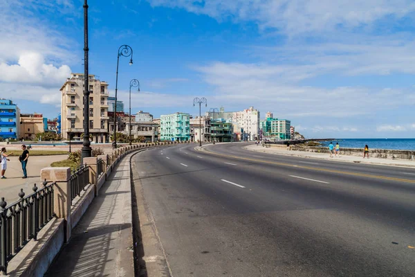 Havana Küba Şubat 2016 Ünlü Sahil Sürücü Havana Malecón — Stok fotoğraf