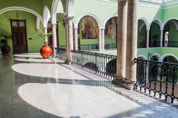 Inner Courtyard Palacio Gobierno Government Palace Merida Mexico — Stock Photo, Image