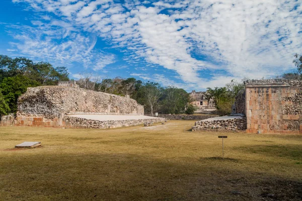 Hřiště Juego Pelota Jeptišky Čtyřúhelník Cuadrangulo Las Monjas Pozadí Ruiny — Stock fotografie