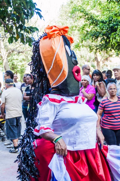 Hawana Kuba Luty 2016 Uczestnik Parady Ulicy San Rafael Hawanie — Zdjęcie stockowe