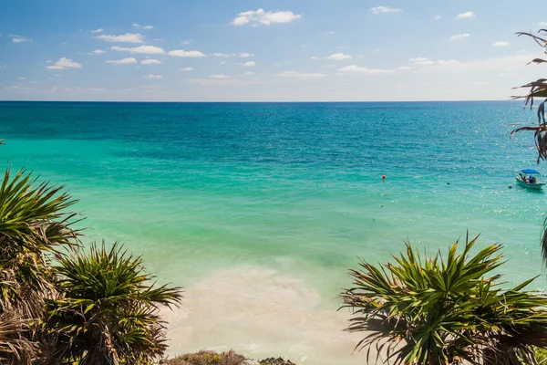 Sea Coast Ruins Ancient Maya City Tulum Mexico — Stock Photo, Image