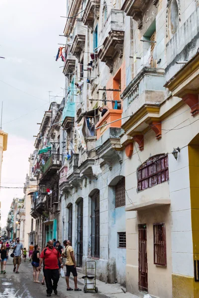 Havana Küba Şubat 2016 Eski Havana Bir Sokak Görünümünü — Stok fotoğraf