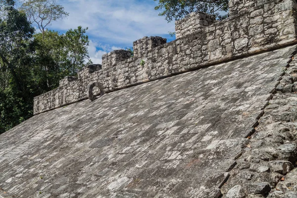 Ball Court Ruins Mayan City Coba Mexico — Stock Photo, Image
