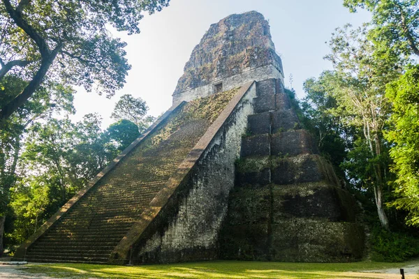 Templo Sítio Arqueológico Tikal Guatemala — Fotografia de Stock