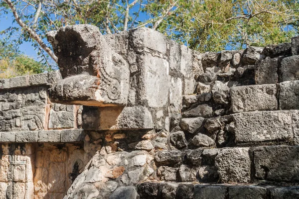 Escultura Serpiente Sitio Arqueológico Chichén Itzá México — Foto de Stock