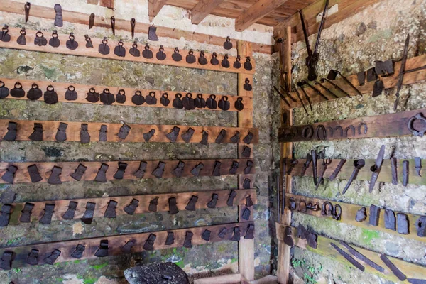 Рабочие Инструменты Инструменты Используемые Содержания Рабов Показано Кафеталь Изабелика Кофе — стоковое фото
