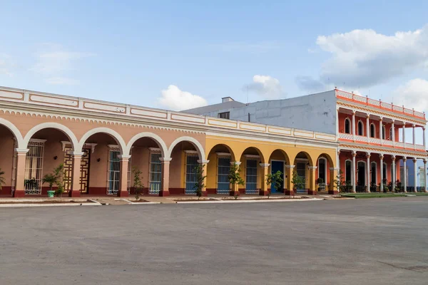 Case Piazza Parque Marti Nella Città Remedios Cuba — Foto Stock