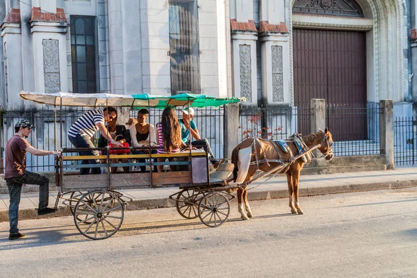 Santa Clara Kuba Luty 2016 Bryczce Centrum Santa Clara Kuba — Zdjęcie stockowe