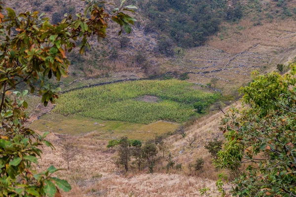 Manzara arka plan üzerinde Kuzeybatı Guatemala