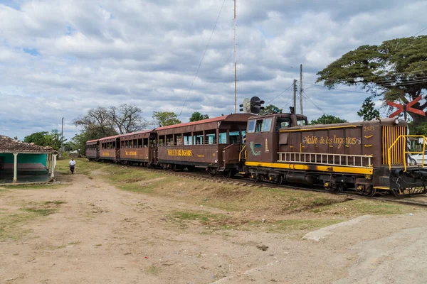 Iznaga Küba Şubat 2016 Yerel Tren Valle Los Ingenios Vadisi — Stok fotoğraf