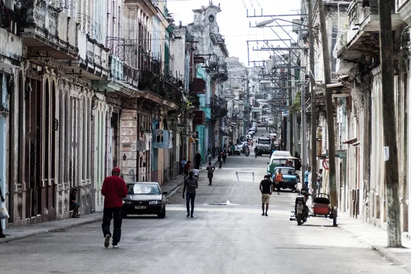 Havana Küba Şubat 2016 Hayat Havana Centro Mahallede Bir Sokakta — Stok fotoğraf