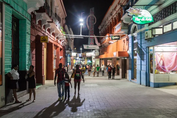Santiago Cuba Cuba Ene 2016 Zona Peatonal Calle Aguilera Santiago — Foto de Stock