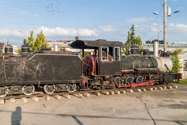 Old steam engine at a train station in Cienfuegos, Cuba.