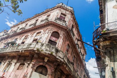 Dilipitated binalar Eski Havana, Küba