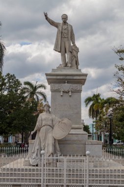 Jose Marti heykel Parque Jose Marti Meydanı Cienfuegos, Cuba '.