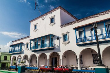 Santiago De Cuba, Cuba - 31 Ocak 2016: Ayuntamiento (Belediye Binası) Santiago de Cuba, Cuba