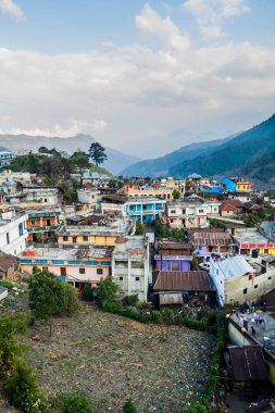 San Mateo Ixtatan Town, Guatemala havadan görünümü