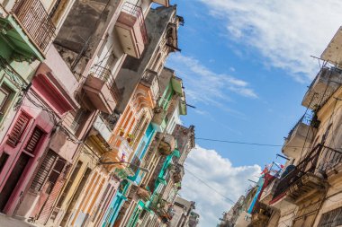 Havana, Küba Havana Centro mahallede tipik sokak