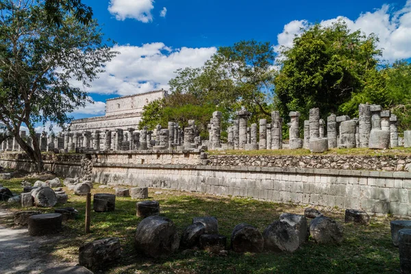 Tempio Dei Guerrieri Nel Sito Archeologico Chichen Itza Messico — Foto Stock