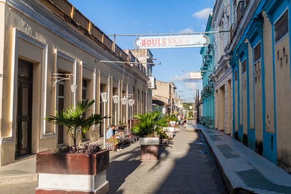 Σάντα Κλάρα Κούβα Φεβ 2016 Boulevard Street Στο Κέντρο Της — Φωτογραφία Αρχείου