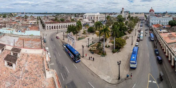 Cienfuegos Cuba Febrero 2016 Vista Plaza Parque José Martí Cienfuegos —  Fotos de Stock