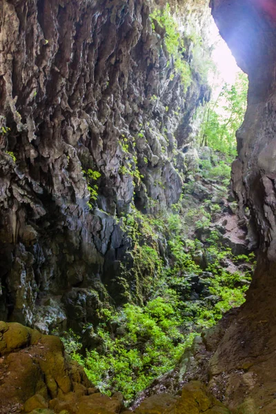 Cueva El Jardin (Bahçe mağara), Candelaria parçası karmaşık, Mucbilha Köyü, Guatemala yakınındaki mağara