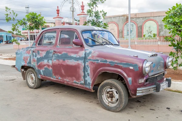 Remedios Cuba Februari 2016 Vintage Auto Stad Remedios Cuba — Stockfoto