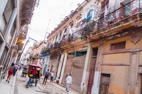 Havana Küba Şubat 2016 Eski Havana Bir Sokak Görünümünü — Stok fotoğraf