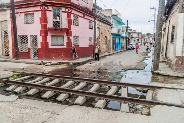 Matanzas Cuba Feb 2016 Travessia Ferroviária Diluída Matanzas Cuba — Fotografia de Stock