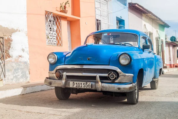 Trinidad Cuba Feb 2016 Vintage Auto Een Straat Het Centrum — Stockfoto