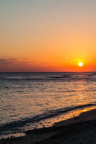 Sonnenuntergang Playa Giron Strand Kuba — Stockfoto