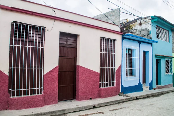 Kolorowe Domy Sancti Spiritus Kuba — Zdjęcie stockowe