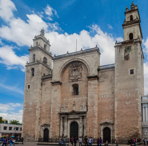 Merida Mexico Feb 2016 San Ildefonso Kathedraal Merida Mexico — Stockfoto
