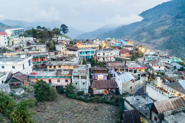 San Mateo Ixtatan Town, Guatemala havadan görünümü