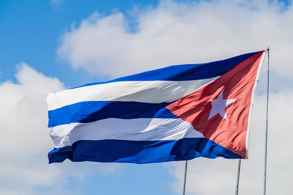 Cubaanse Vlag Bij Che Guevara Monument Santa Clara Cuba — Stockfoto