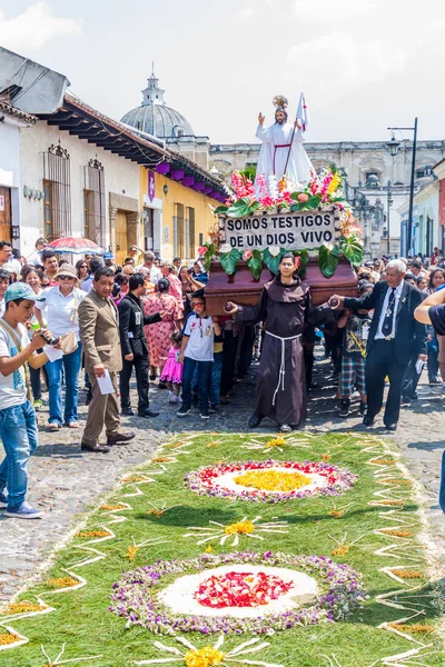 Antigua Guatemala Mart 2016 Alay Birçok Şekilde Dekore Edilmiş Carrpets — Stok fotoğraf