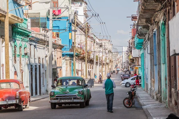 Havana Cuba Feb 2016 Vida Uma Rua Bairro Havana Centro — Fotografia de Stock