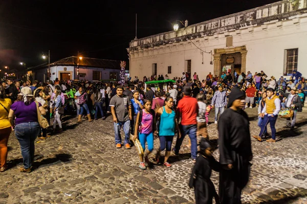 Antigua Guatemala Mart 2016 Cuma Günü Geçit Katılımcıların Antigua Guatemala — Stok fotoğraf