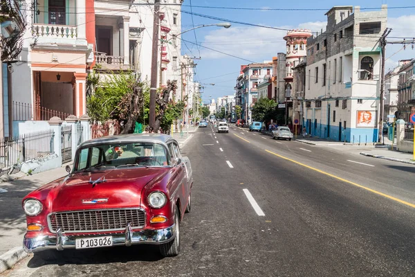 Havanna Kuba 2016 Február Vintage Chevrolet Autó Utcán Havannában — Stock Fotó