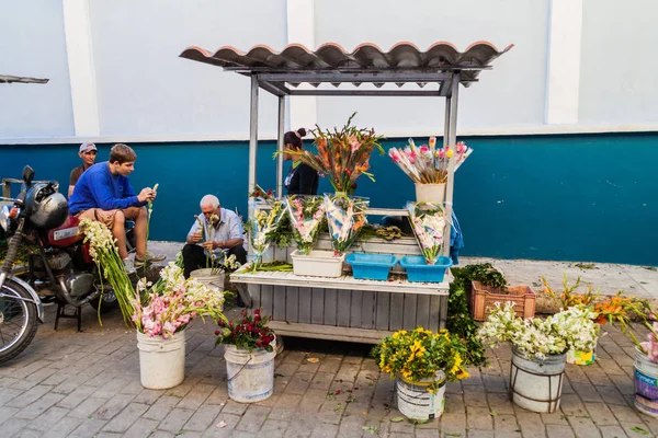 Santa Clara Kuba Feb 2016 Blumenverkäufer Zentrum Von Santa Clara — Stockfoto