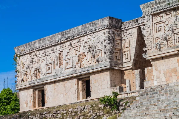 Palacio Del Gobernador Pałac Gubernatora Budynku Ruinach Starożytnego Miasta Majów — Zdjęcie stockowe