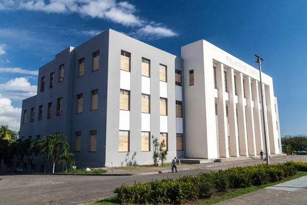 SANTIAGO DE CUBA,  CUBA - JAN 31, 2016: Palacio de Justicia (Justice Palace) in Santiago de Cuba