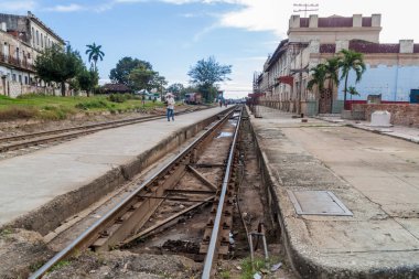 Camagüey, Cuba - 25 Ocak 2016: Tren İstasyonu, Camagüey.