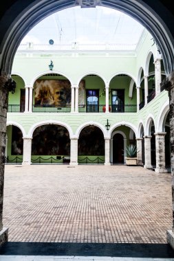 Palacio de Gobierno (hükümet Sarayı) Merida, Meksika için iç avlusu.