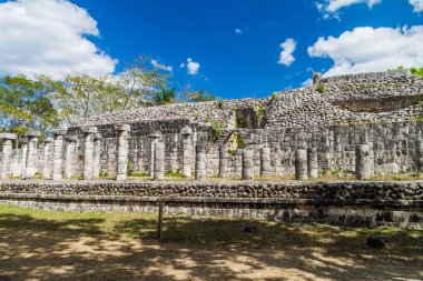 Tapınağı arkeolojik sit Chichen Itza, Meksika, savaşçıların
