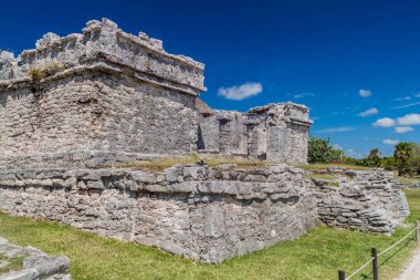 Harabeleri antik Maya kentin Tulum, Meksika